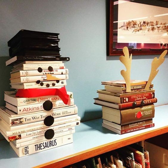Christmas DIY Paper Craft for Bookshelf Decoration.