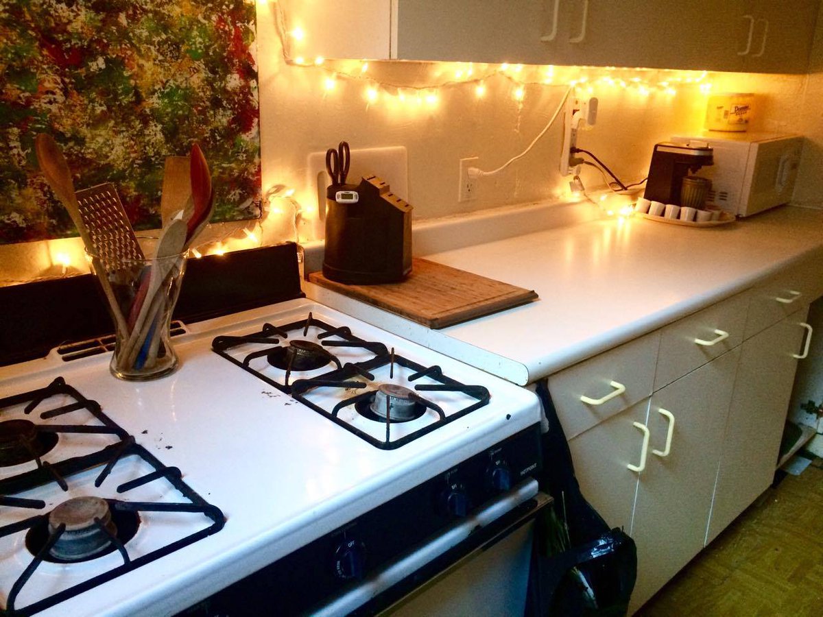 Christmas Light in Kitchen.