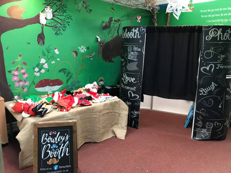 Christmas Photobooth prepped and ready at the Balcombe School Christmas Fair.