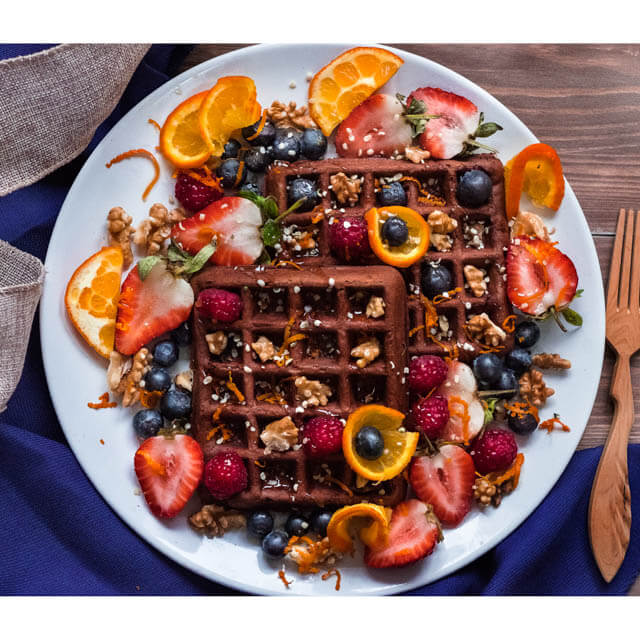 Christmas Spice Chocolate Waffles recipe!