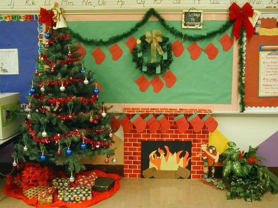 Cozy Christmas Classroom Setup.