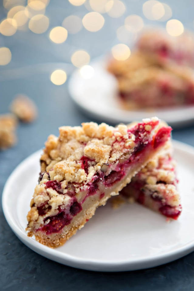 Cranberry Pomegranate Walnut Bars.