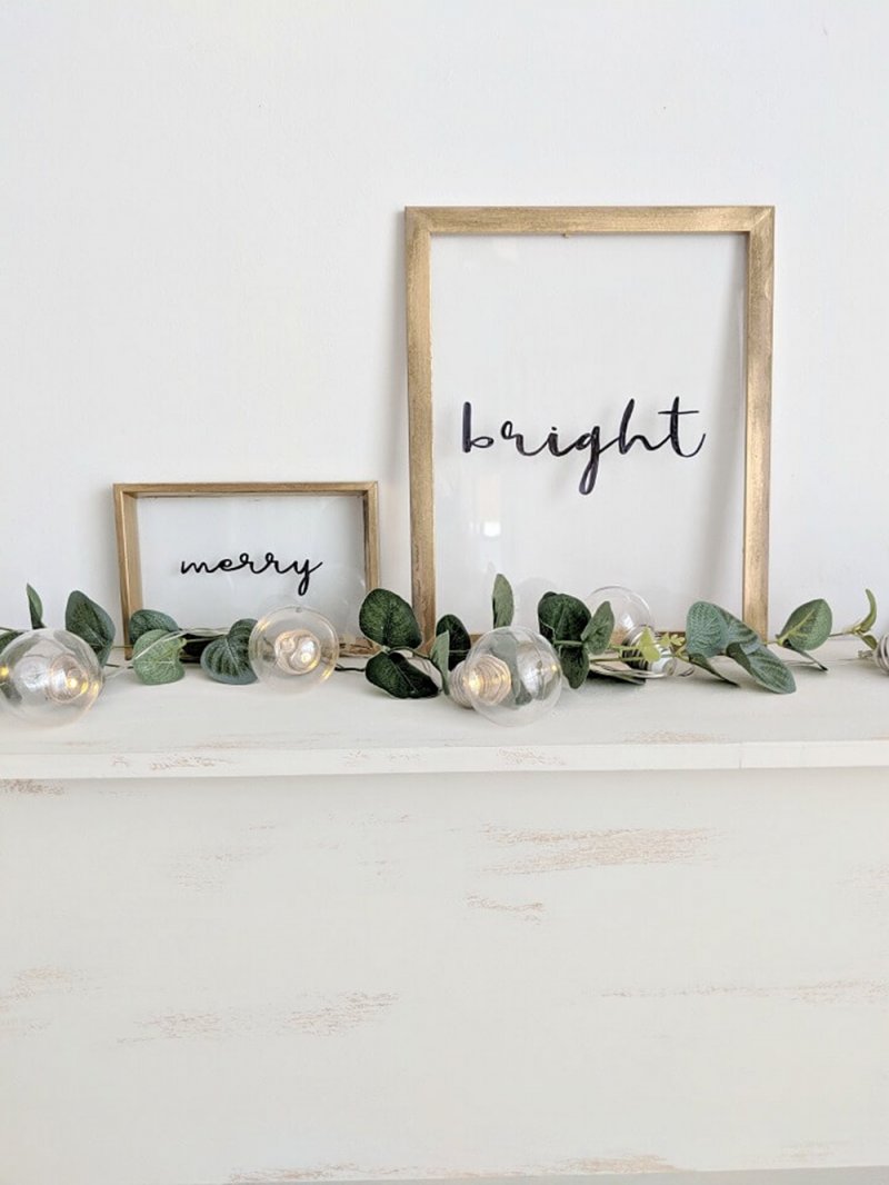 DIY framed holiday signs