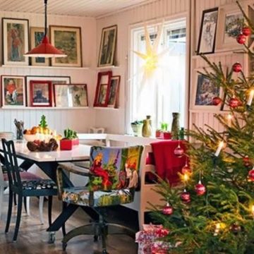 Dining Area Scandinavian Christmas Style.