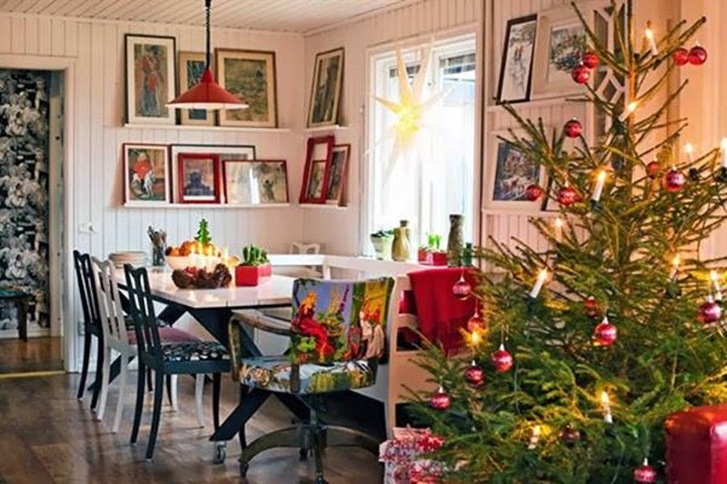 Dining Area Scandinavian Christmas Style.