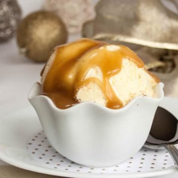 Egg Nog Ice Cream with Hot Buttered Rum Sauce – The Merchant Baker