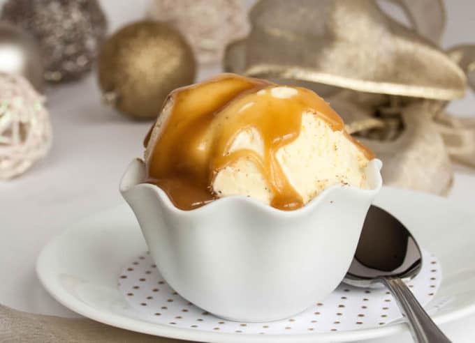 Egg Nog Ice Cream with Hot Buttered Rum Sauce – The Merchant Baker