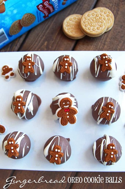 Gingerbread Oreo Cookie Balls by Leelalicious