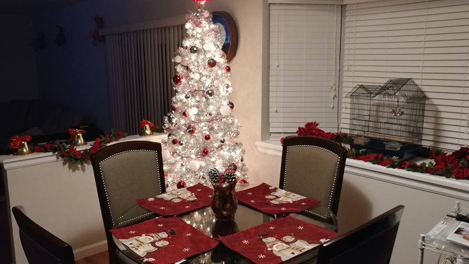 Kitchen Christmas Tree Up.