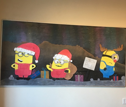 Little Santa Minions Theme for Classroom Decoration.