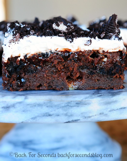 Marshmallow Oreo Fudge Cake by Back for Seconds