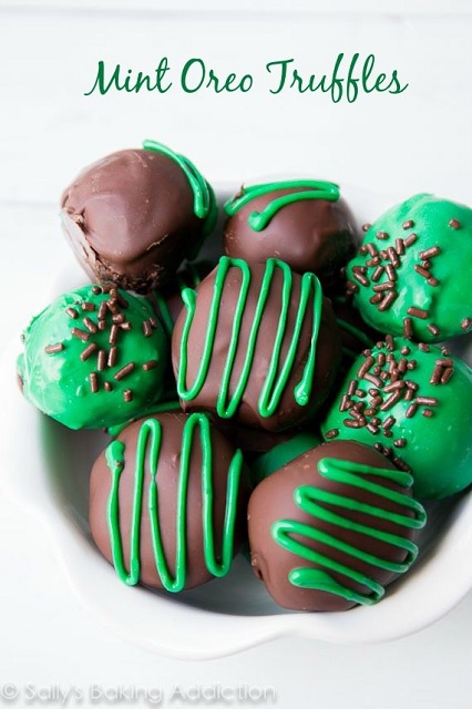 Mint Oreo Truffles by Sally’s Baking Addiction