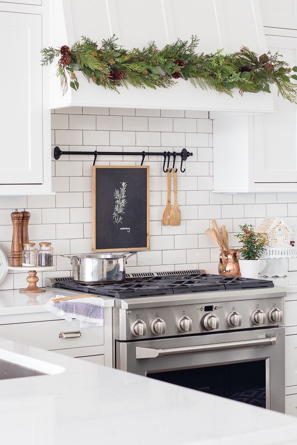 Modern Christmas Kitchen.