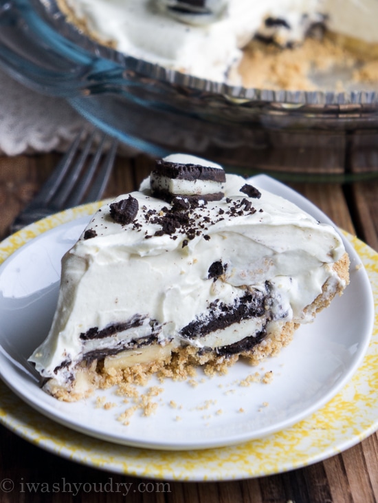 No Bake Banana Oreo Cream Pie by I Wash You Dry