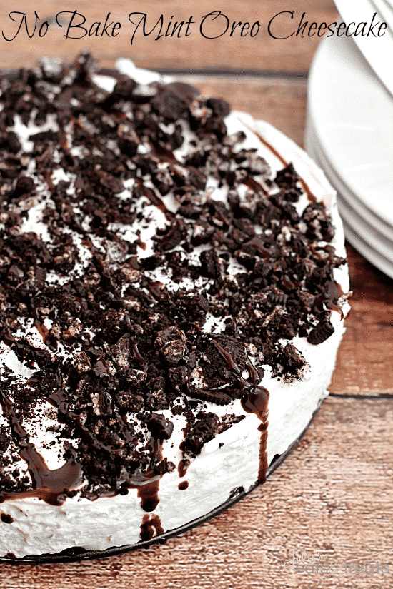No Bake Minto Oreo Cheesecake by Julie’s Eats and Treats