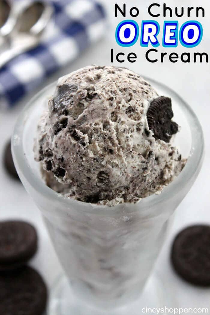 No Churn Oreo Ice Cream.