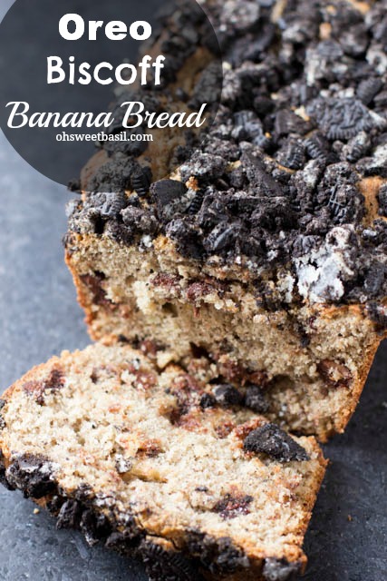 Oreo Biscoff Banana Bread by Oh Sweet Basil