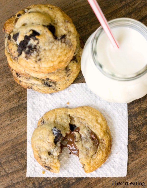 Oreo Chocolate Chunk Cookies by I Heart Eating