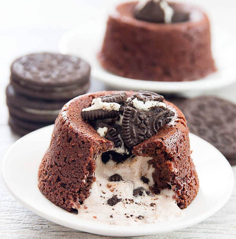 Oreo Lava Cakes.