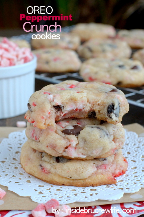 Oreo Peppermint Crunch Cookies by Inside BruCrew Life