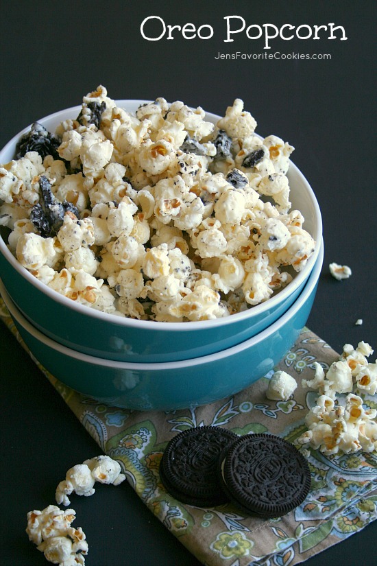 Oreo Popcorn by Jens Favorite Cookies