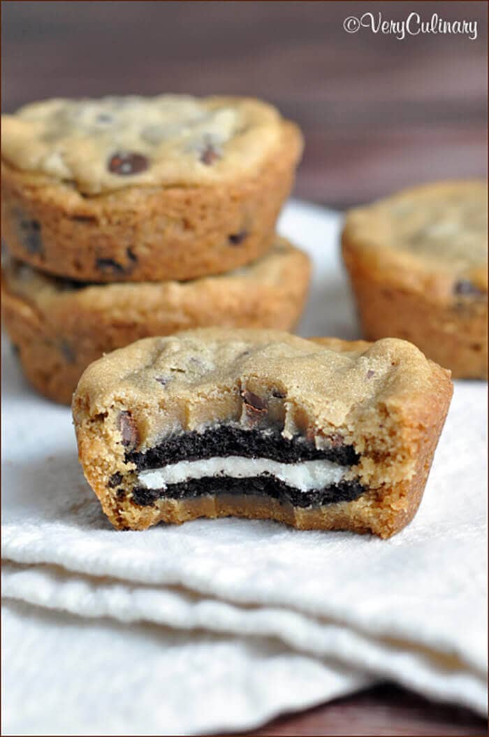 Oreo Stuffed Chocolate Chip Cookies.