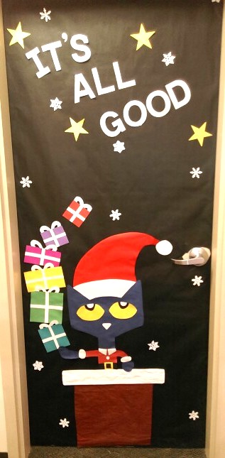 Pete the Cat Holiday Door.