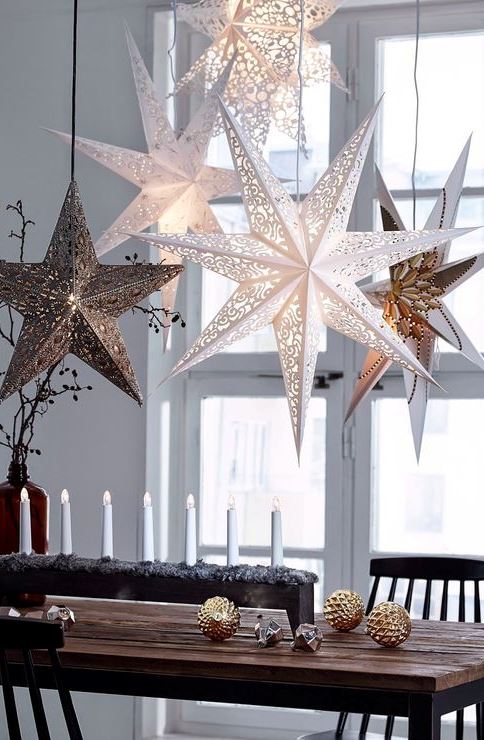 Scandinavian christmas home decoration.