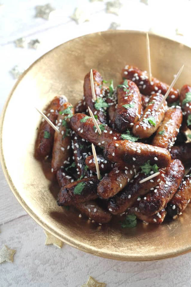 Sticky Asian Cocktail Sausages.