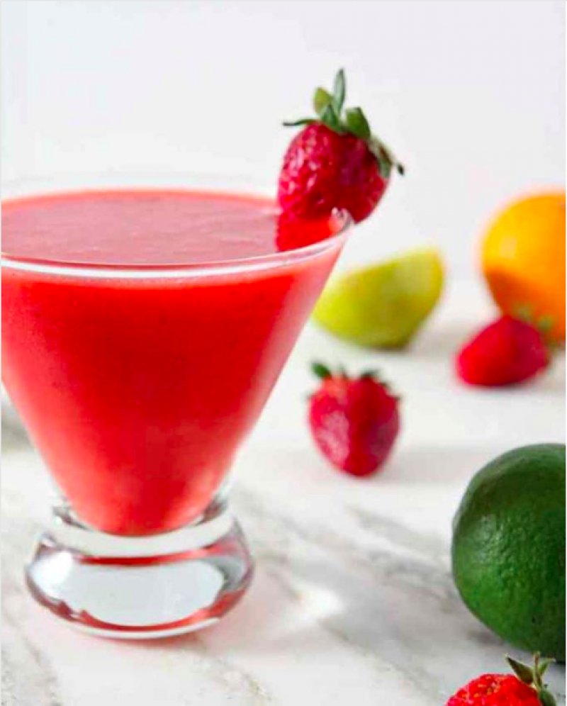 Strawberry Virgin Margarita. Halloween Mocktail Recipes