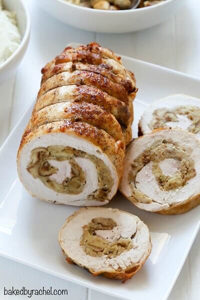 Turkey Roulade with Bread Stuffing