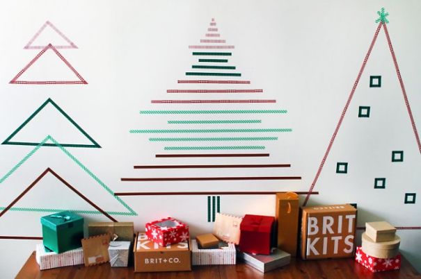 Washi Tape Xmas Trees.