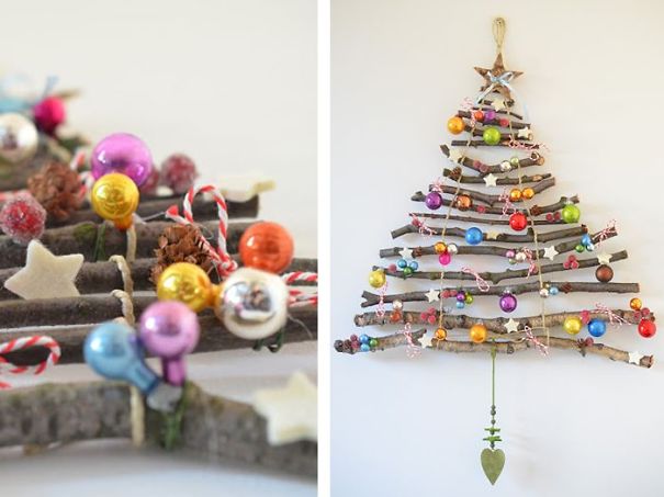 Xmas Tree From Branches.