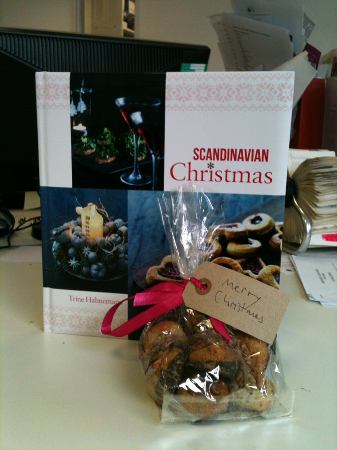 Xmas biscuits advance copies of Scandinavian Christmas.