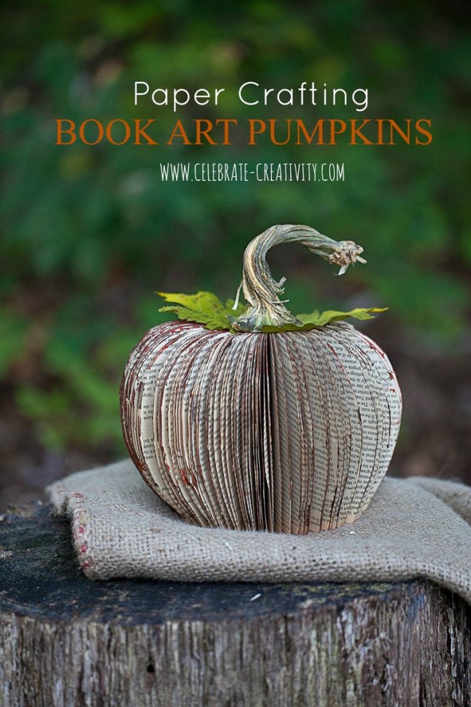 Book Page Pumpkin Craft from Celebrate Creativity