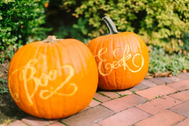 Calligraphy Pumpkins from Style Me Pretty