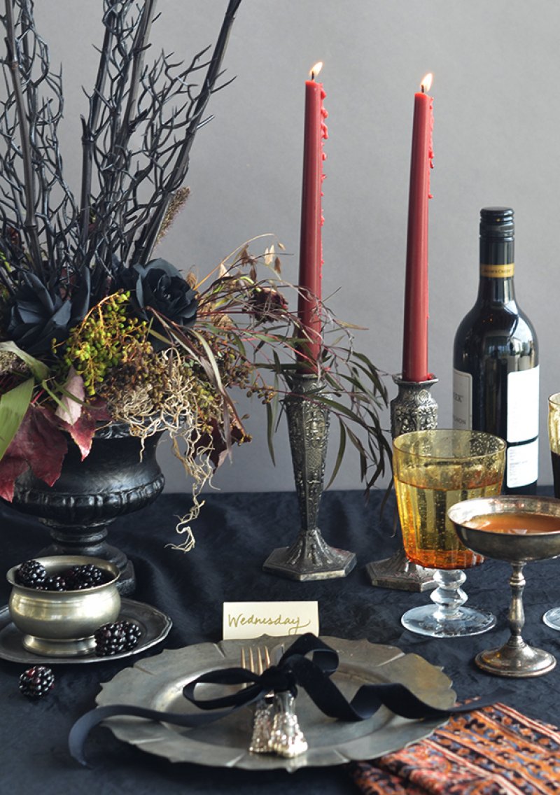 Camille Styles named this tablescape Dinner with the Addams.