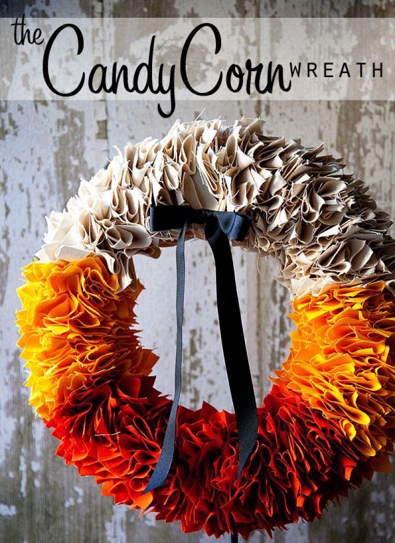 Candy Corn Wreath from Whipperberry