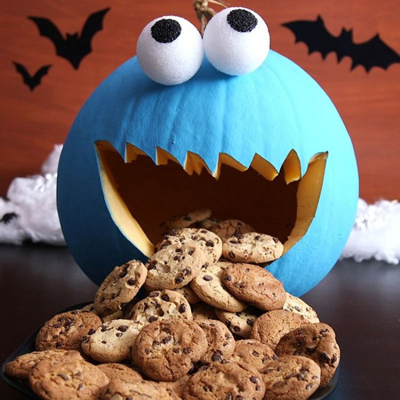 Cookie Monster Pumpkin from Shared