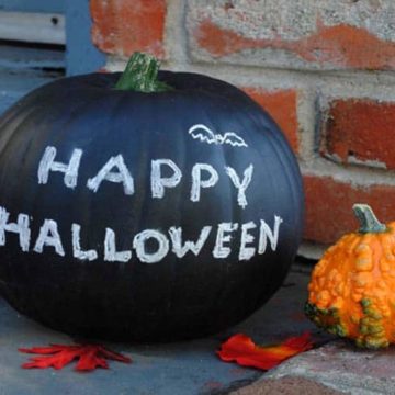 DIY Chalkboard Pumpkin.