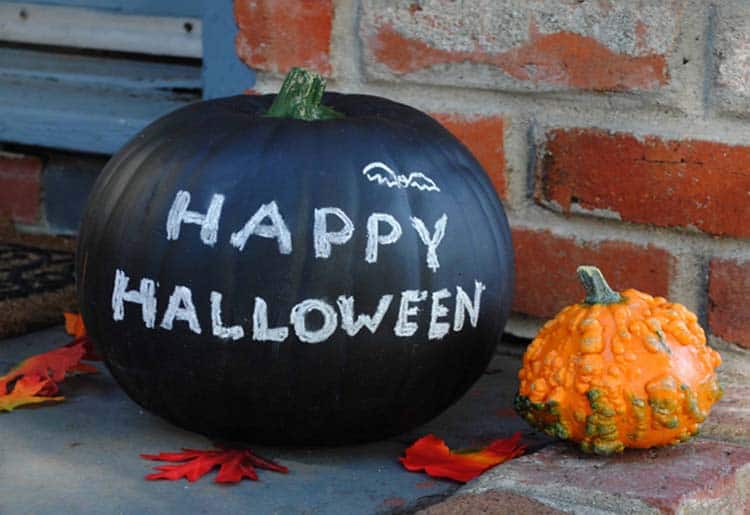 DIY Chalkboard Pumpkin.