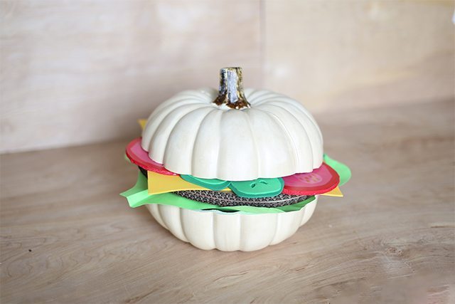 DIY Hamburger Pumpkin by Shrimp Salad Circus