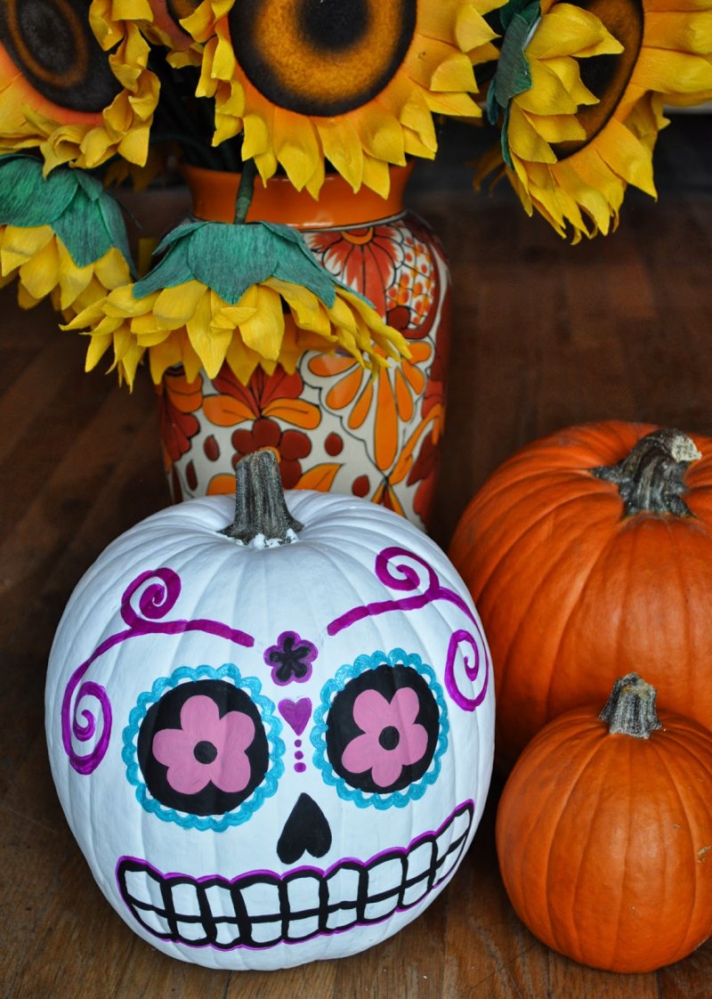 Day of the Dead Painted Pumpkins by Casa Artelexia