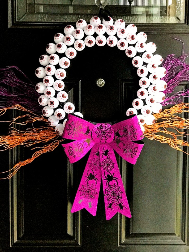 Eyeball Halloween Wreath from Walking on Travels