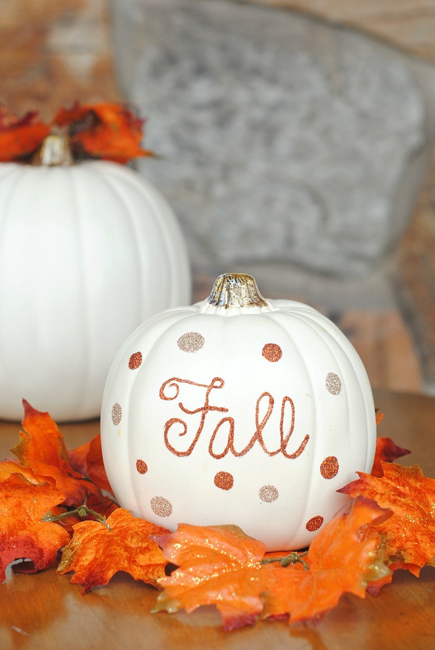 Fall Glitter Pumpkins