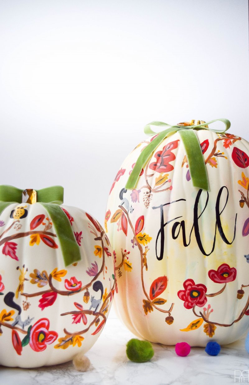 Fall Painted Pumpkin