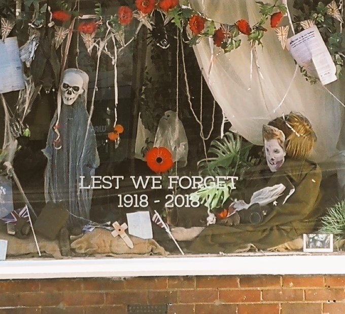 Fallenween window display