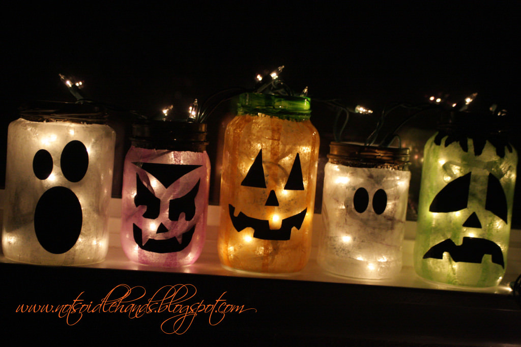 Glowing Mason Jar Lanterns
