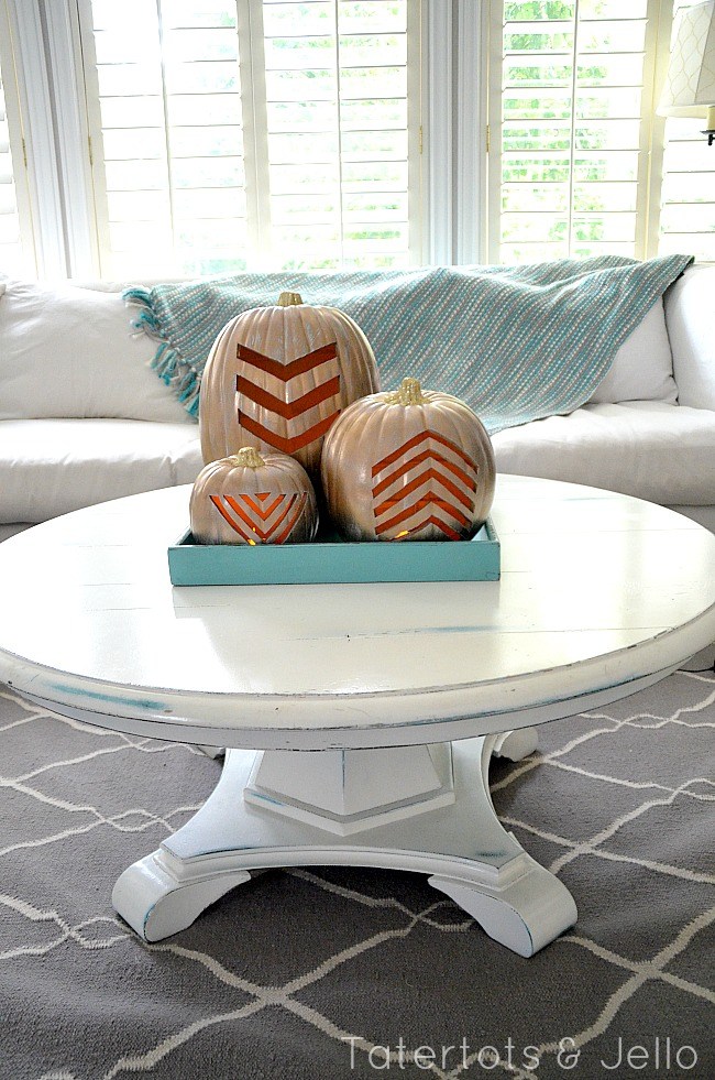 Gold Geometric Pumpkins from Tatertots & Jello