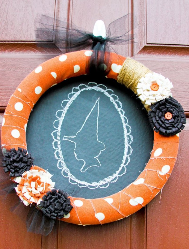 Halloween Chalkboard Wreath from The 36th Avenue